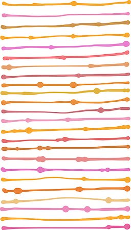 liquid organic orange pink stripe lines pattern over white Stockbilder - Microstock & Abonnement, Bildnummer: 400-08197551