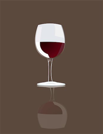 simsearch:6109-08204317,k - Wineglass with red wine vector Foto de stock - Royalty-Free Super Valor e Assinatura, Número: 400-08197668