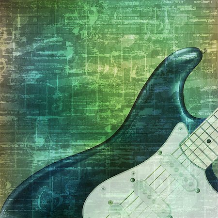 simsearch:400-04617342,k - abstract music grunge vintage sound background electric guitar vector illustration Stock Photo - Budget Royalty-Free & Subscription, Code: 400-08197984