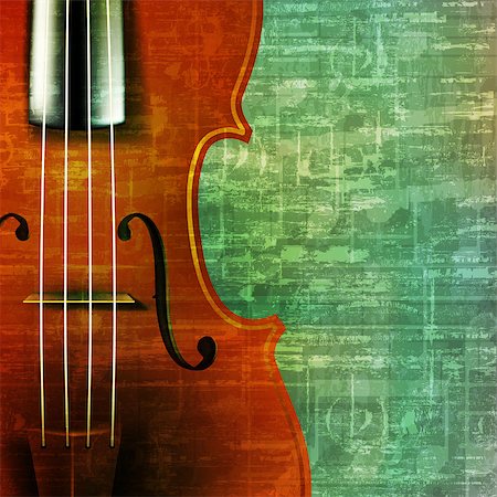 simsearch:400-04617342,k - abstract music grunge vintage background with violin vector illustration Stock Photo - Budget Royalty-Free & Subscription, Code: 400-08197996