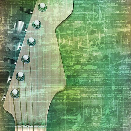 simsearch:400-04617342,k - abstract music grunge vintage background with electric guitar vector illustration Stock Photo - Budget Royalty-Free & Subscription, Code: 400-08197990