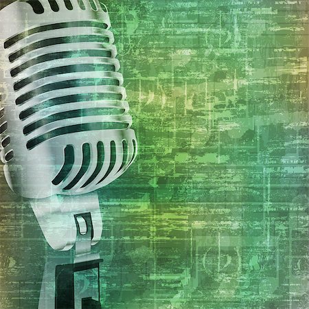 simsearch:400-04617342,k - abstract music grunge vintage background with retro microphone vector illustration Stock Photo - Budget Royalty-Free & Subscription, Code: 400-08197992