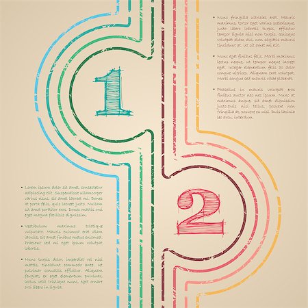 simsearch:400-07253831,k - Abstract grunge lines infographic design with two options Foto de stock - Super Valor sin royalties y Suscripción, Código: 400-08198300