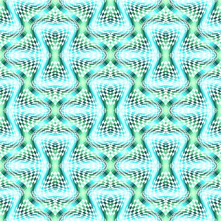 simsearch:400-07516420,k - Design seamless colorful illusion checked pattern. Abstract warped textured background. Vector art. No gradient Foto de stock - Super Valor sin royalties y Suscripción, Código: 400-08198487