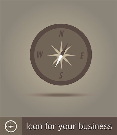 simsearch:400-08816953,k - Vector icon. Flat line icon illustration. Compass. Stock Photo - Budget Royalty-Free & Subscription, Code: 400-08198825