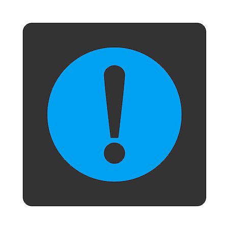 simsearch:400-08316235,k - Problem icon. This rounded square flat button is drawn with blue and gray colors on a white background. Foto de stock - Super Valor sin royalties y Suscripción, Código: 400-08198903