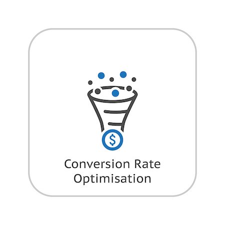 simsearch:400-06514701,k - Conversion Rate Optimisation Icon. Business Concept. Flat Design.  Isolated Illustration. Stock Photo - Budget Royalty-Free & Subscription, Code: 400-08198929