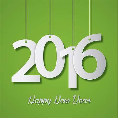 Happy new year 2016 creative greeting card design Stock Photo - Budget Royalty-Free & Subscription, Code: 400-08199061