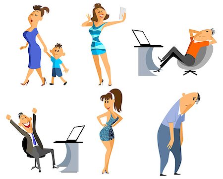 Vector illustration of a six profession people Stock Photo - Budget Royalty-Free & Subscription, Code: 400-08199115