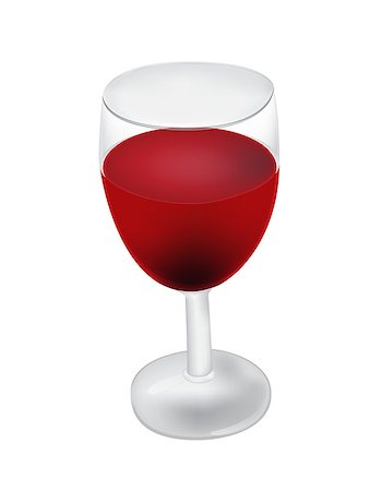 simsearch:400-04919991,k - Vector illustration of realistic glass of red wine isolated on white background, EPS10 Foto de stock - Royalty-Free Super Valor e Assinatura, Número: 400-08199243