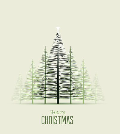 simsearch:400-06766392,k - Set of Christmas trees, vector illustration Forest Stock Photo - Budget Royalty-Free & Subscription, Code: 400-08199444