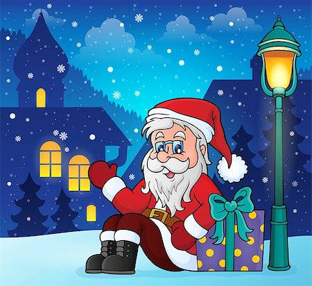 simsearch:400-05178688,k - Santa Claus topic image 6 - eps10 vector illustration. Photographie de stock - Aubaine LD & Abonnement, Code: 400-08199511