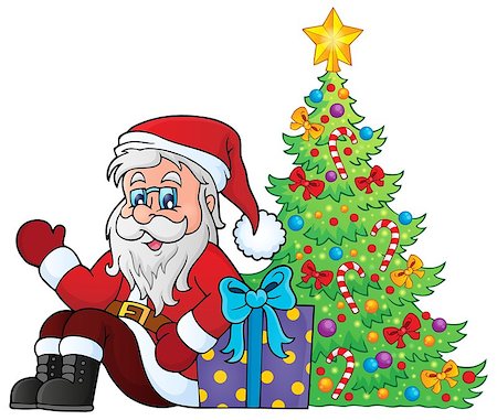 simsearch:400-08259089,k - Santa Claus topic image 7 - eps10 vector illustration. Stock Photo - Budget Royalty-Free & Subscription, Code: 400-08199512