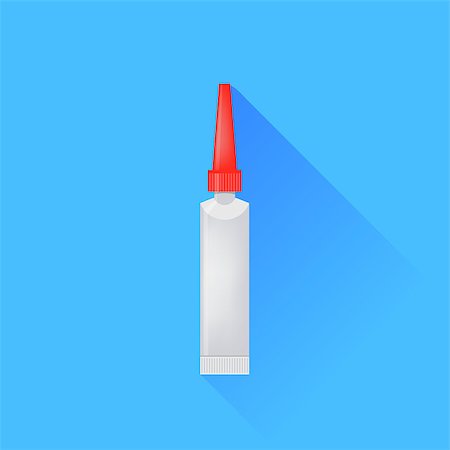 Tube of Glue Isolated on Blue Background. Foto de stock - Super Valor sin royalties y Suscripción, Código: 400-08199576