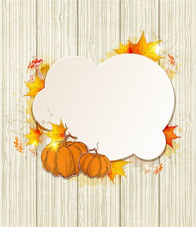 simsearch:400-08776231,k - Autumn vector background with maple leaves and pumpkin Stockbilder - Microstock & Abonnement, Bildnummer: 400-08199987