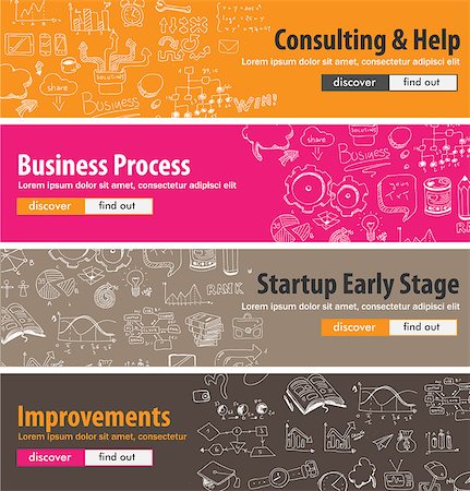 simsearch:400-08816953,k - Flat design concepts for startups, consulting,  business, finance, management, team work, analysis, strategy and planning, Ideal to use for printed materials, brochures or banners Stock Photo - Budget Royalty-Free & Subscription, Code: 400-08190034