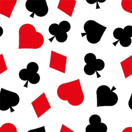 simsearch:400-05112861,k - Vector seamless pattern of playing card suit Stockbilder - Microstock & Abonnement, Bildnummer: 400-08190116