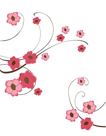 simsearch:400-04778102,k - vector illustration of a cherry blossom background Fotografie stock - Microstock e Abbonamento, Codice: 400-08190148