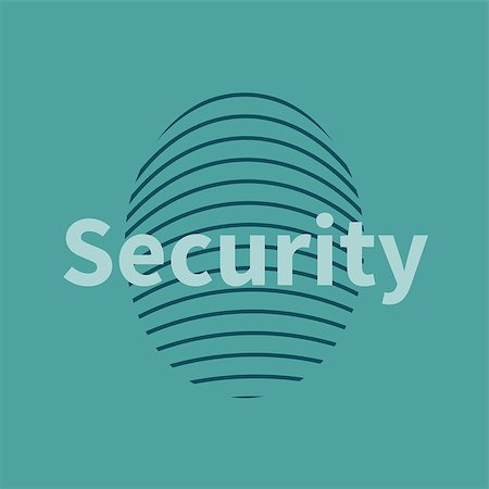 simsearch:400-04097037,k - Fingerprint icon with security text. Vector illustration Stockbilder - Microstock & Abonnement, Bildnummer: 400-08190175