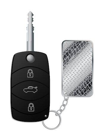 simsearch:400-04590086,k - Car remote key with cool industrial tire tread keyholder Photographie de stock - Aubaine LD & Abonnement, Code: 400-08190231