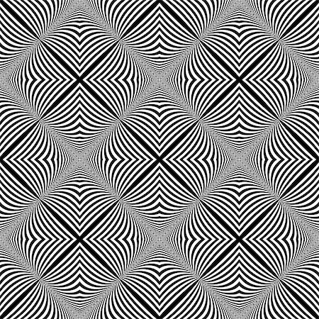 simsearch:400-08051059,k - Design seamless monochrome illusion background. Abstract striped lines pattern. Vector art. No gradient Foto de stock - Royalty-Free Super Valor e Assinatura, Número: 400-08190287