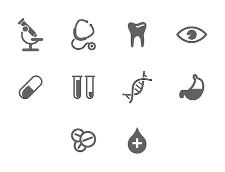 simsearch:400-04393337,k - Medical icons on white background. Vector elements Foto de stock - Royalty-Free Super Valor e Assinatura, Número: 400-08190331