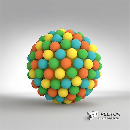 simsearch:400-08190422,k - Sphere. 3d Vector Template. Abstract Illustration. Can Be Used For Presentations And Design. Stock Photo - Budget Royalty-Free & Subscription, Code: 400-08190420