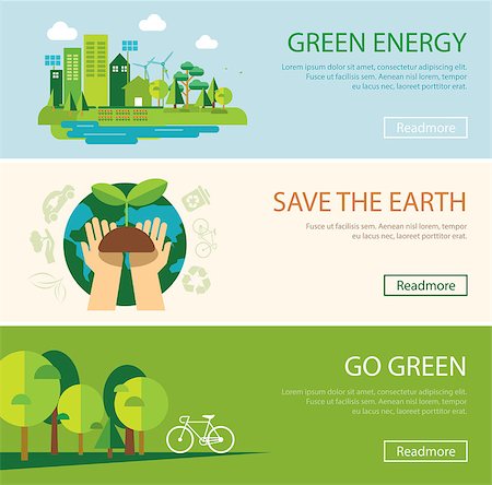 save the world and green energy concept web banner Stock Photo - Budget Royalty-Free & Subscription, Code: 400-08190517