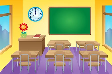 empty school chair - Classroom theme image 1 - eps10 vector illustration. Stock Photo - Budget Royalty-Free & Subscription, Code: 400-08190748