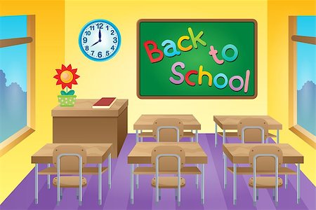 empty school chair - Classroom theme image 2 - eps10 vector illustration. Stock Photo - Budget Royalty-Free & Subscription, Code: 400-08190749