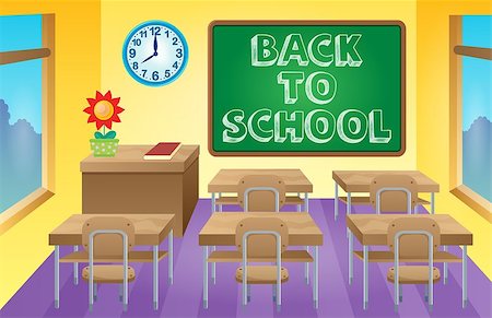empty school chair - Classroom theme image 3 - eps10 vector illustration. Stock Photo - Budget Royalty-Free & Subscription, Code: 400-08190750