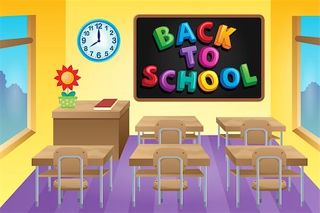 empty school chair - Classroom theme image 4 - eps10 vector illustration. Stock Photo - Budget Royalty-Free & Subscription, Code: 400-08190751