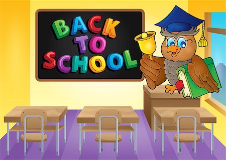 Owl teacher theme image 3 - eps10 vector illustration. Stock Photo - Budget Royalty-Free & Subscription, Code: 400-08190769