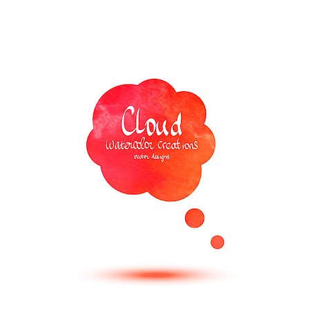 simsearch:400-08190918,k - Colorful vector watercolor speech bubble. Abstract design Fotografie stock - Microstock e Abbonamento, Codice: 400-08190920