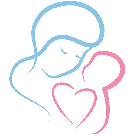 simsearch:400-09142201,k - Motherly love concept isolated on a white. Vector illustration Stock Photo - Budget Royalty-Free & Subscription, Code: 400-08191058