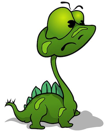 simsearch:400-08956391,k - Green Dino - Colored Cartoon Illustration, Vector Stock Photo - Budget Royalty-Free & Subscription, Code: 400-08191145