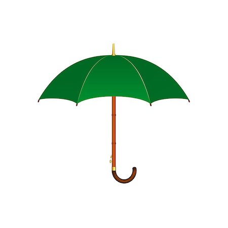 Umbrella in green design on white background Stock Photo - Budget Royalty-Free & Subscription, Code: 400-08191477