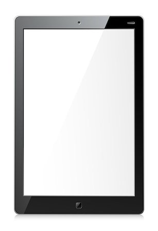 simsearch:400-08402695,k - Vector illustration of black tablet with empty screen Stock Photo - Budget Royalty-Free & Subscription, Code: 400-08191818