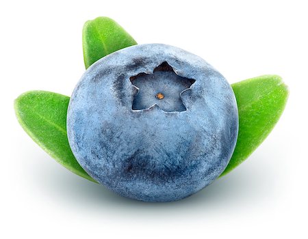 simsearch:400-08375763,k - Fresh blueberry with green leaves. Isolated on white background Stock Photo - Budget Royalty-Free & Subscription, Code: 400-08191849