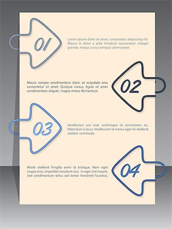 simsearch:400-07253831,k - Arrow shaped binding clip infographic design with sample text Foto de stock - Super Valor sin royalties y Suscripción, Código: 400-08192065