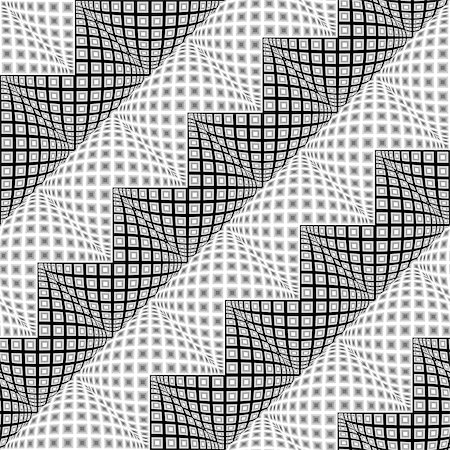 simsearch:400-07990307,k - Design seamless monochrome diagonal zigzag pattern. Abstract convex textured background. Vector art. No gradient Foto de stock - Super Valor sin royalties y Suscripción, Código: 400-08192401