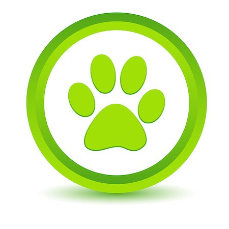 simsearch:400-08193332,k - Green paw icon on a white background. Vector illustration Stock Photo - Budget Royalty-Free & Subscription, Code: 400-08192444