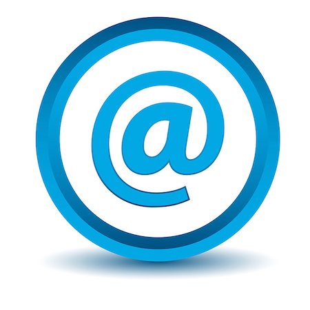 simsearch:400-08193332,k - Blue email icon on a white background. Vector illustration Stock Photo - Budget Royalty-Free & Subscription, Code: 400-08192445