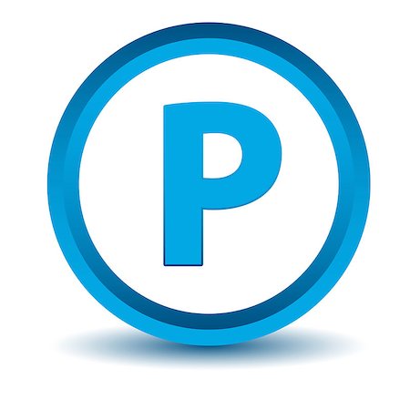simsearch:400-08193332,k - Blue parking icon on a white background. Vector illustration Stock Photo - Budget Royalty-Free & Subscription, Code: 400-08192454