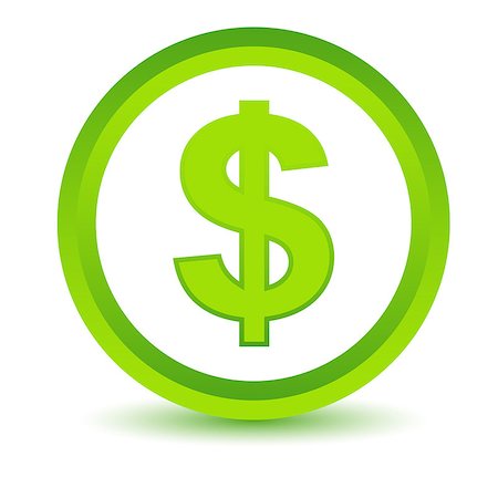 simsearch:400-08193332,k - Green dollar icon on a white background. Vector illustration Stock Photo - Budget Royalty-Free & Subscription, Code: 400-08192456