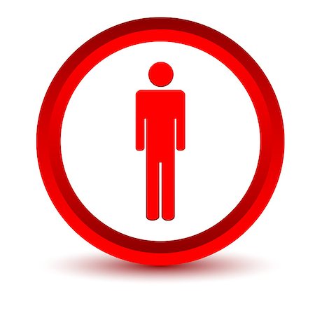 simsearch:400-08193332,k - Red man icon on a white background. Vector illustration Stock Photo - Budget Royalty-Free & Subscription, Code: 400-08192457