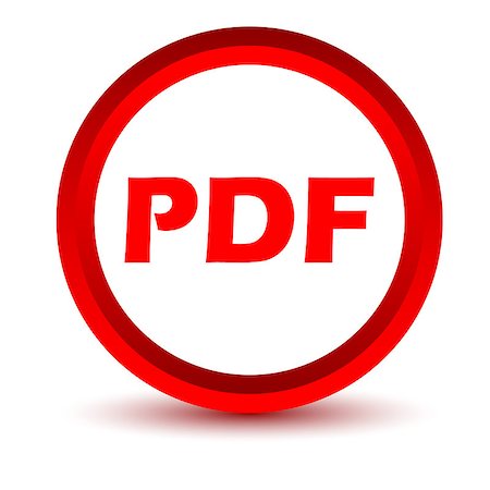 simsearch:400-08193332,k - Red pdf icon on a white background. Vector illustration Stock Photo - Budget Royalty-Free & Subscription, Code: 400-08192464