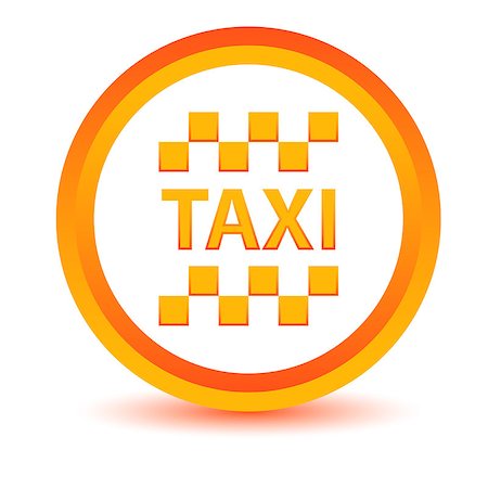 simsearch:400-08193332,k - Orange taxi icon on a white background. Vector illustration Stock Photo - Budget Royalty-Free & Subscription, Code: 400-08192460