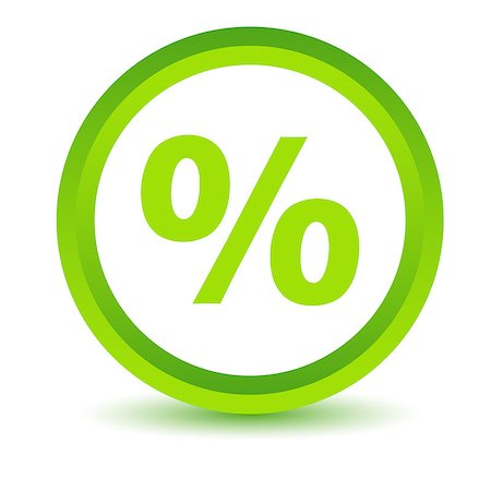 simsearch:400-08193332,k - Green percentage icon on a white background. Vector illustration Stock Photo - Budget Royalty-Free & Subscription, Code: 400-08192477