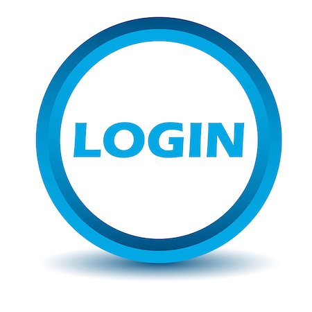 simsearch:400-08193332,k - Blue login icon on a white background. Vector illustration Stock Photo - Budget Royalty-Free & Subscription, Code: 400-08192479